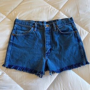 Wrangler vintage denim high waisted shorts
